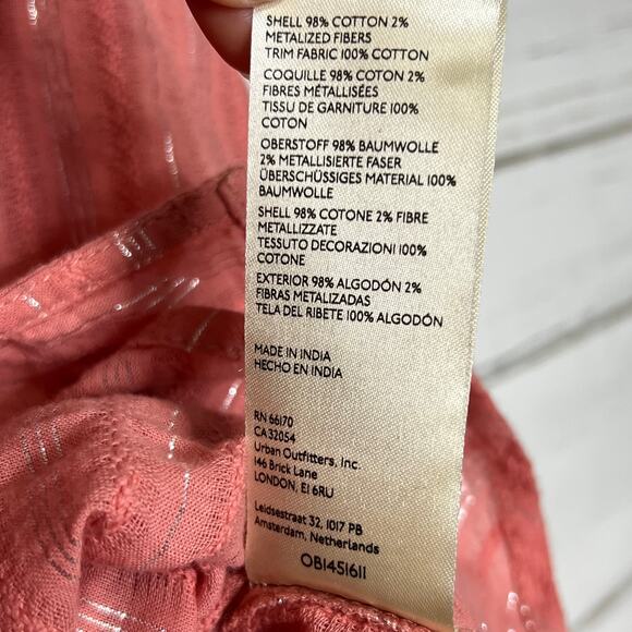 Pilcro Anthropologie Pink Button Front Top Size Medium - Picture 7 of 9